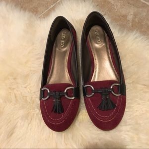Liz & Co Loafers Size 7M Suede Tasseled Shoes